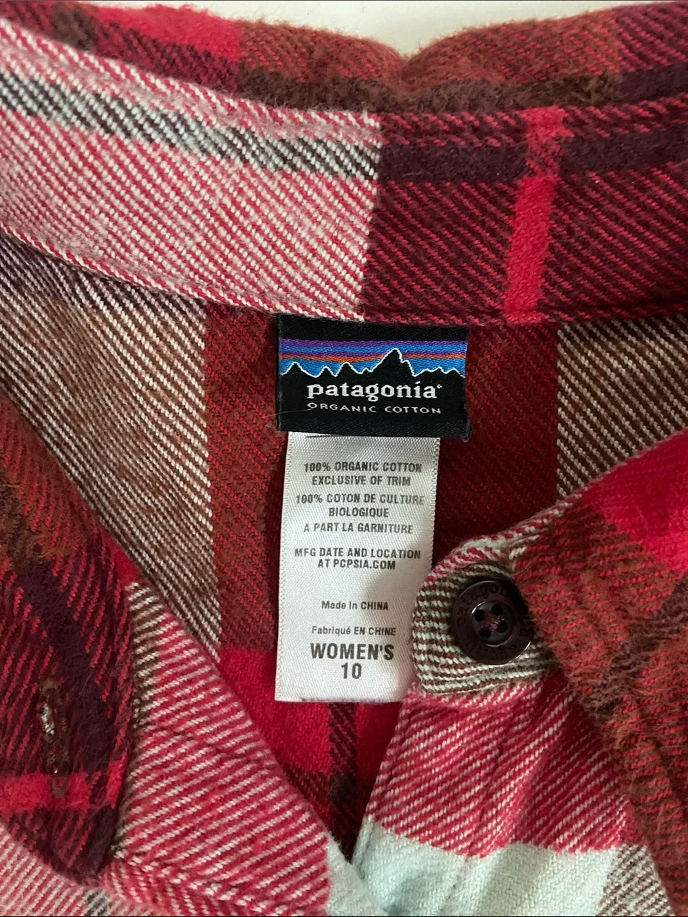 Patagonia Women’s Fjord Flannel Shirt  - Size 10